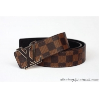 Louis Vuitton Damier Ebene Canvas Belt LV056