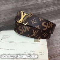 Classic Louis Vuitton SPREME 40mm Belt M5899 Brown