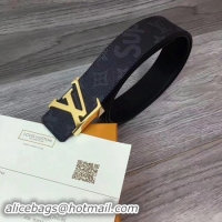 Best Product Louis Vuitton SPREME 40mm Black Belt M5899 Gold