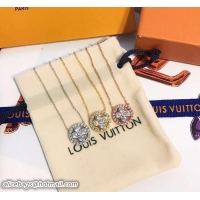 Stylish Louis Vuitton All Diamond Blossom Necklace 526062 2018