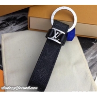 Charming Louis Vuitton LV Dragonne Key Holder Monogram Eclipse Canvas/Silver 825020