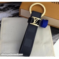 Good Looking Louis Vuitton LV Dragonne Key Holder Damier Graphite Canvas/Gold 825023