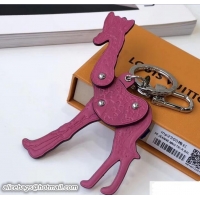 Well Crafted Louis Vuitton Savane Giraffe Bag Charm and Key Holder MP2300 Fuchsia 2018