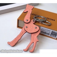 Good Looking Louis Vuitton Savane Giraffe Bag Charm and Key Holder MP2300 Lobster Pink 2018