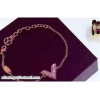 Most Popular Louis Vuitton Essential V Strass Bracelet Pink Gold J61514