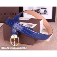 Classic Hot Louis Vuitton Monogram Vernis Belt LV4768 Blue