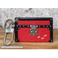 Reasonable Price Louis Vuitton Petite Malle Bag Charm and Key Holder M00005 Coquelicot