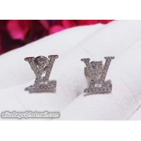 Popular Louis Vuitton Logo Crystal Earrings 824018