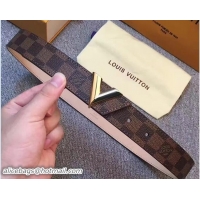 Durable Louis Vuitton Width 3cm Damier Ebene Canvas Essential V Belt V61447