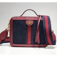 Well Crafted Gucci Ophidia Suede Small Shoulder Bag 550622 Blue/Red 2018