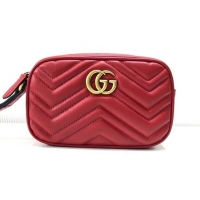 Top Grade Gucci Gucci GG Marmont Matelassé Clutch 443438 Red 2018