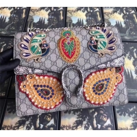 Top Grade Gucci Dionysus GG Snakeskin Medium Shoulder Bag with Phoenix Appliqué 403348 2018