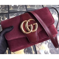 Discount Fashion Gucci Arli Small Shoulder Bag 550129 Suede Fuchsia 2019