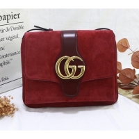 Sophisticated Gucci Arli Medium Suede Shoulder Bag 550126 Red 2019