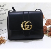 Charming Gucci Arli Medium Leather Shoulder Bag 550126 Black 2019