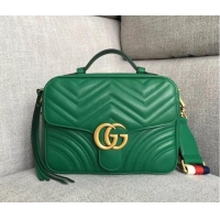 Unique Style Gucci GG Marmont small shoulder bag 498100 green