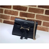 Duplicate Gucci Mini leather bag 449636 black