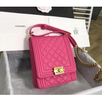 Good Product Boy chanel handbag Grained Calfskin & Gold-Tone Metal AS0130 Rose