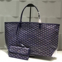 Buy Cheaper Goyard St Louis Tote GM 2376 Navy Blue