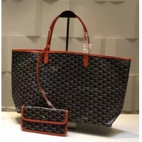 Discount Goyard Saint Louis Tote Bag GM 2376 Black And Orange