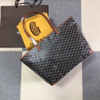 Fashion Goyard Artois Original Zipper Bag GM 00319 Black And Tan