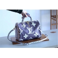 Famous Brand Louis Vuitton Monogram Canvas Speedy 30 M40391 Dark Blue