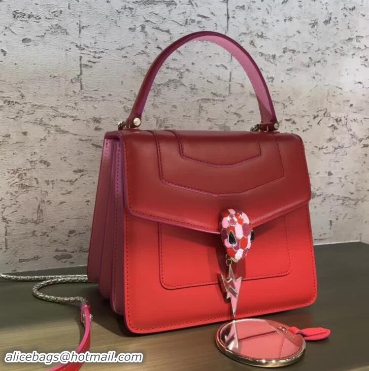 Best Product Bvlgari Serpenti Forever Top Handle Bag 286633 Red