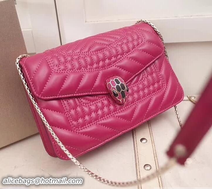 Good Product Bvlgari Serpenti Forever Flap Cover Bag with a Quilted Scaglie Motif 286541 Pink