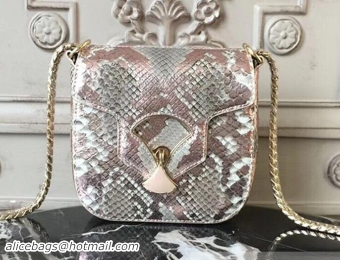 Best Product Bvlgari Divas' Dream Flap Bag in Python 285756 Grey