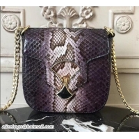 Fashion Luxury Bvlgari Divas' Dream Flap Bag in Python 285756 Purple