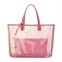 Low Cost Goyard Transparent Tote 0307 Dark Pink