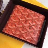 New Stylish Goyard Short 6 Card Slots Billfold Wallet 020085 Orange