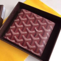 Top Quality Goyard Short 6 Card Slots Billfold Wallet 020085 Burgundy