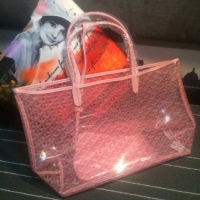 Low Price Goyard Saint Transparent Tote PM 2377 Pink