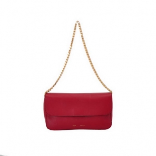 Celine Gourmette Small Bag in Ferrari Leather Bordeaux