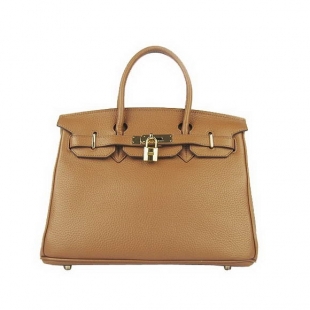 Hermes Birkin 30cm Togo Leather Bag Light Coffee 6088 Gold