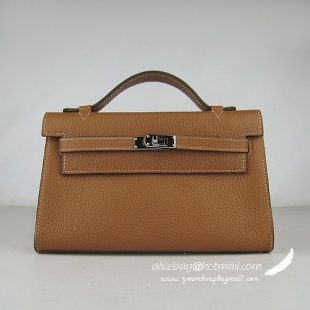 Hermes Kelly 22cm H008 light coffee bags