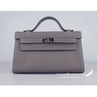 Hermes H008 cattle neck stripe grey bags