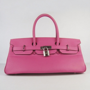 Hermes Birkin 42cm Togo Leather Bag 6109 Peachblow silver padlock