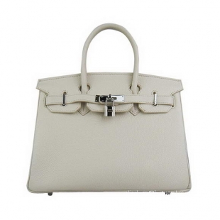 Hermes Birkin 30cm Togo Leather Bag Cream 6088