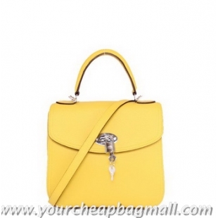 Latest 2013 Hermes Classic Mini Flap Bag 24034 Yellow