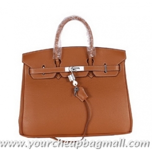 Low Price Hermes Birkin 35CM Tote Bag Clemence Leather H-35 Camel