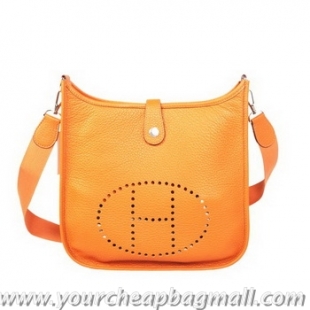 Good Looking Hermes Evelyn Bag Original Calf Leather H1608 Orange