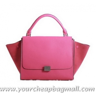 Free Shipping Celine Trapeze Top Handle Bag Clemence Leather 3342 Rose