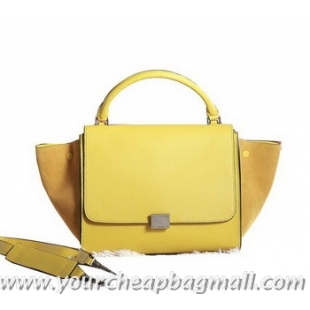 Low Cost Celine Trapeze Top Handle Bag Clemence Leather 3342 Yellow