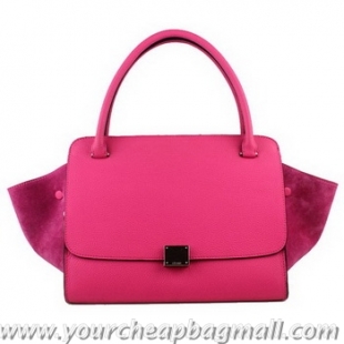 Stylish Celine Trapeze Bag Clemence Leather 18024 Rose