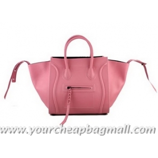 Noble Useful Celine Luggage Phantom Shopper Bags Leather 88033 Pink