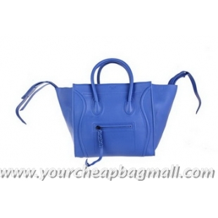 Big Enough Celine Luggage Phantom Shopper Bags Ferrari Leather 88033 RoyalBlue