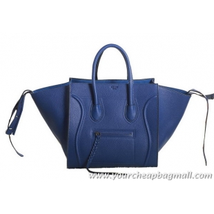 Duplicate Celine Luggage Phantom Original Grainy Leather Bags C3341 RoyalBlue