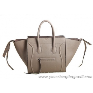 Fashionable Celine Luggage Phantom Original Grainy Leather Bags C3341 Light Khaki